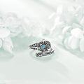 wholesale Sterling Silver Turquoise Butterfly Adjustable Open Ring for Women-0-3
