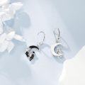 wholesale 925 Sterling Silver Crescent Moon Owl Earrings Witchy Halloween s for Women-0-1