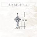 wholesale 925 Sterling Silver Abalone Shell Celtic Knot Crucifix Cross Pendant Necklace for Women-0-3