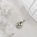 wholesale 925 Sterling Silver Moss Agate Stone Mountain Pendant Necklace for Women Skiing Camping Gifts-0-4