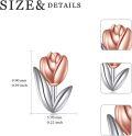 wholesale TOUPOP Tulips Earrings For Women 925 Sterling Silver Flower Tulips Stud Earrings Flower Jewelry Turlips Gifts Christmas Xmas Birthday Gifts For Her Women Mom Grandma -0-3