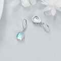 wholesale 925 Sterling Silver Blue Moonstone Rose Vine Filigree Teardrop Dangle Leverback Earrings-0-3