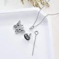 wholesale 925 Sterling Silver Butterfly Cremation Jewelry Keepsake Memorial Urn Necklace with Funnel and Fill Tool-0-4