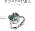 wholesale TOUPOP Tree Of Life Urn Ring For Ashes 925 Sterling Silver Family Tree Cremation Ring Memorial Keepsake Jewelry Always In My Heart Rings For Women Men -0-5