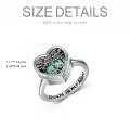 TOUPOP Sterling Silver Tree Of Life Urn Ring For Ashes Memorial Keepsake Jewelry-0-5