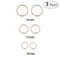 wholesale Rose Gold 925 Sterling Silver Small Ball Studs Minimalist Hoops 6 Pairs Set-0-1