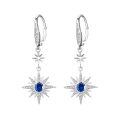 wholesale 925 Sterling Silver Gold-Plated Moonstone & Opal Starburst Leverback Drop Earrings-0-113