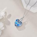 wholesale 925 Sterling Silver Blue Crystal Tree of Life Urn Keepsake Locket Necklace for Ashes s-0-3