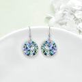 wholesale 925 Sterling Silver Abalone Shell Owl Tree Of Life Drop Earrings-0-2