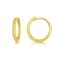 wholesale 18K Gold (Au750) Hypoallergenic Nickel-Free 10mm Huggie Hoop Earrings 0.86g-Yellow Gold