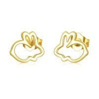 wholesale 14k Gold Elegant Heart-shaped Earrings-A