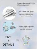 wholesale 925 Sterling Silver Turtle Shape White Opal Stud Earrings for Sensitive Skin-0-1