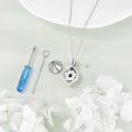 wholesale 925 Sterling Silver Dog Paw Print Infinity Love Heart Cremation Jewelry Urn Pendant Necklace for Ashes Memorial Keepsake Gift 24 Chain Included-0-1