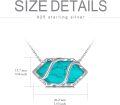 wholesale 925 Sterling Silver Necklace For Women Hexagon Gemstone Pendant Necklace Fine Jewelry Birthday Christmas Gifts For Women Her -0-5