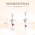 TOUPOP 925 Sterling Silver Crystal Cross Animal Necklace-0-1