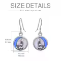 TOUPOP Sterling Silver Opal Dangle Drop Hook Earrings For Women-0-4