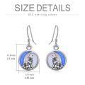 TOUPOP Sterling Silver Opal Dangle Drop Hook Earrings For Women-0-4