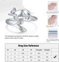 wholesale 925 Sterling Silver Adjustable Cat Design Open Ring for Women Animal Lover -0-1