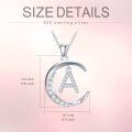 TOUPOP Sterling Silver Moon Pendant Necklace Jewelry Gifts For Women-0-4