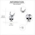wholesale 925 Sterling Silver Gothic Rocker Skull Skeleton Hand Stud Earrings Halloween Punk Gift for Her-0-4