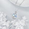 wholesale 925 Sterling Silver Tree of Life Butterfly Pendant Necklace with Blue Opalite Gemstone for Women-0-4