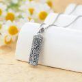 wholesale 925 Sterling Silver Rose Daisy Cylinder Cremation Keepsake Pendant Necklace for Women and Men-0-2