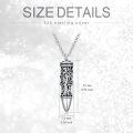 wholesale 925 Sterling Silver Cremation Jewelry Bullet Shape Tree of Life Pendant Urn Necklace for Ashes Memorial Keepsakes-0-4