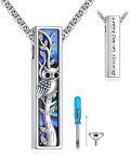 wholesale 925 Sterling Silver Abalone Shell Owl & Tree Urn Necklace  for Men-0-0
