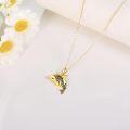 wholesale 14K Gold Dolphin Tail Ocean Pendant Necklace for Women Girls Christmas Gift-0-1
