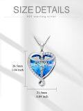 wholesale 925 Sterling Silver Sapphire Birthstone Caduceus Pendant Necklace for Nurses & Doctors-0-3