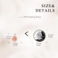 wholesale 925 Sterling Silver Rose Gold Plated Rose Flower Drop Earrings For Women-0-3