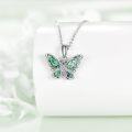 wholesale 925 Sterling Silver Abalone Shell Butterfly Pendant Necklace Celtic Knot  for Her-0-2