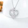 TOUPOP Sterling Silver Heart Initial A-Z Letter Pendant Necklace Gift-0-4