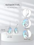 wholesale 925 Sterling Silver Swan Earrings With Moonstone And Flowers-0-4