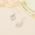 TOUPOP Sterling Silver Rose Heart Butterfly Initial I Letter Drop Dangle Earrings-0-4