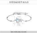 wholesale 925 Sterling Silver Opalite Star Charm Bracelet & Anklet Set for Women and Girls-0-1