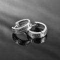 wholesale 925 Sterling Silver Norse Rune Hoop Earrings Viking  for Men Women-0-2