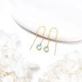 wholesale 14K Gold Moonstone Threader Earrings for Women - Long Dangle Drop Chain s for Mothers' Day or Birthdays-0-4
