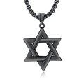 wholesale 925 Sterling Silver Star of David Pendant for Men's Jewelry Necklaces Gold Tone Chain 3D Design Minimalist Style Gift Idea-0-5