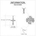 wholesale 925 Sterling Silver Celtic Knot Vine Leaf Cross Pendant Necklace Religious s for Women and Men-0-4