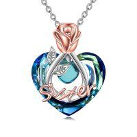 TOUPOP Sterling Silver Sister Necklace Fashion Jewelry Gifts For Women-undefined