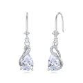 wholesale 925 Sterling Silver Cubic Zirconia Pear Cut Drop Earrings For Women-0-0