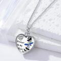 wholesale 925 Sterling Silver Heart Cremation Jewelry for Ashes - Hummingbird & Dragonfly Pendant Necklaces w/ Funnel Fill Kit-0-2