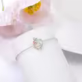 TOUPOP Sterling Silver Rose Heart Butterfly Initial D Letter Link Bracelet For Women-0-3