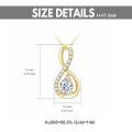 wholesale 14k Gold Infinity Lab Diamond Pendant Necklace Wholesale With Pear Shaped Center Stone-0-2
