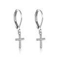 wholesale 925 Sterling Silver Cross Earrings-0-0