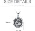 wholesale 925 Sterling Silver Saint Anthony Pendant Necklace with Chain - Religious Gift for Women and Men-0-3