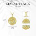 wholesale Jade Tree Of Life Necklace 14k Gold Plated Sterling Silver Celtic Family Tree Jewelry Birthday Christmas Gifts For Women Mom Wife -0-5