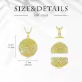 TOUPOP 14K Gold Plated Sterling Silver Jade Tree Of Life Necklace Celtic Family Jewelry Gift-0-5