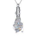 TOUPOP Sterling Silver Crystal Tree Of Life Cremation Urn Necklace-0-0